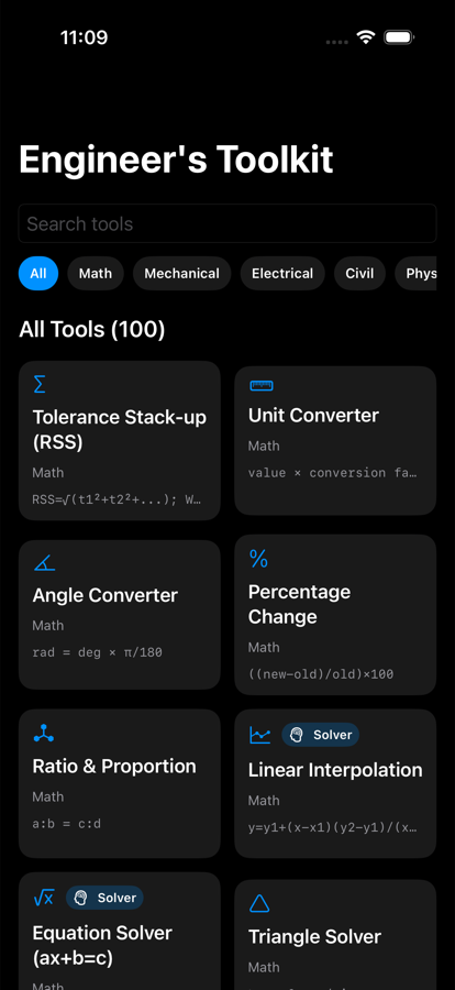 Engineer's Field Toolkit screenshot 1